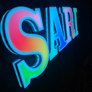 Individuelle Geschäfts-Außenschilder Dekorationen Blumen-Geschenkladen Dynamisches Farbwechselndes 3D-Schild RGB-Farbwechsel - Product Image 2