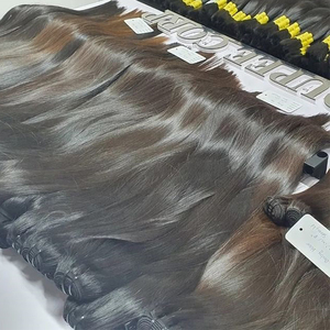 Proveedor de envío directo, templo indio crudo, donante único, doble dibujado, cabello humano vietnamita, cutícula alineada, hueso recto, proveedor - Product Image 1