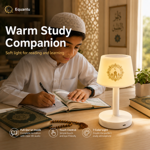 Equantu Islamic Quran Player <b>LED</b> Desk Lamp With Remote Control Blue tooth <b>Speaker</b> Rechargeable For Muslim Prayer - Product Image 2