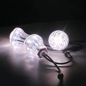 24V RGB cabochon led 60mm, tahan air dapat diprogram untuk penerangan hiburan