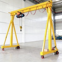 Mini-grue portique électrique sans fil pliable et durable, capacité de 1 à 5 tonnes, hauteur réglable, facile à déplacer pour les sites intérieurs