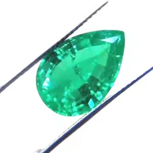 Lab Grown Colombia Zambia Emerald Pear Shape Hydrothermal Emerald