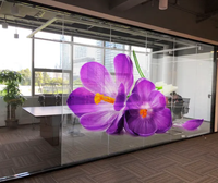 Pantalla LED Transparente P3.91-7.82 con Diseño Transparente para Cortinas de Vidrio en Interiores, Pantalla de Video para Publicidad de Marca