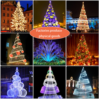 H:6m Contrôle Dmx personnalisé 3d Motif Smart Outdoor Giant Led Christmas Tree Lights Lumières de Noël