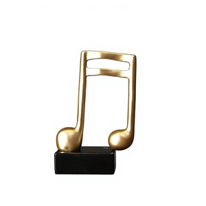 Ornements minimalistes en forme <span class=keywords><strong>de</strong></span> <span class=keywords><strong>notes</strong></span> <span class=keywords><strong>de</strong></span> <span class=keywords><strong>musique</strong></span>, artisanat décoratif en résine pour salon, armoires à vin, meubles TV, bureau, décoration <span class=keywords><strong>de</strong></span> la maison - Product Image 4