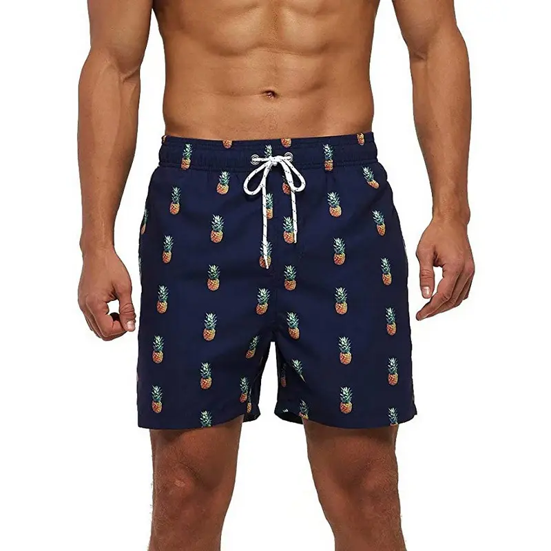 Custom Logo Classic Fit Boardshorts Quick Dry Stretch Fabric Sublimation Men Swim Trunk Swimsuit