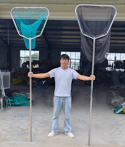 Épuisette de pêche à la main pour <span class=keywords><strong>bateau</strong></span> avec manche en acier inoxydable ultra-résistant de 3 m et <span class=keywords><strong>filet</strong></span> épaissi pour la pêche au bar et à la truite - Product Image 3