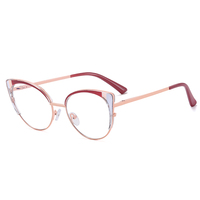 MS 82115 Logo personnalisé Lunettes de chat TR90 pour femmes Montures colorées et mignonnes pour les yeux ronds Nouvelles lunettes