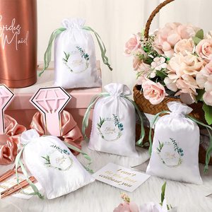 Sac de rangement recyclable en satin de soie pour perruques, sac à cordon pour bonbons, bijoux et cadeaux, idéal pour les fêtes et les mariages - Product Image 3