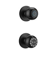 Installation facile de serrure à bouton rond intelligente sans clé, contrôle par empreinte digitale pour portes en aluminium et en bois, matériau en alliage d'aluminium