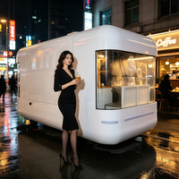 Attirez le trafic nocturne avec un food truck en acier inoxydable lumineux. Lancez une entreprise mobile rentable n'importe où (conception personnalisable)