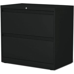 Archivador lateral negro Alera de 30 x 18,63 x 28 pulgadas con 2 cajones para archivos tamaño legal/estándar - Product Image 4