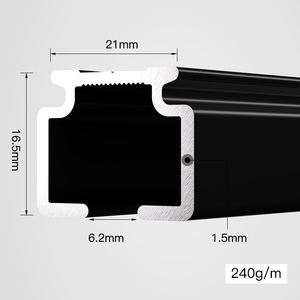 Rail de rideau à plis ondulés en aluminium, modèle S, pour décoration de rideaux - Vente chaude - Product Image 3