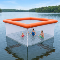 Flotteur de piscine gonflable en matériau DWF pour jeux en yacht / Protection contre les méduses, flotteur de piscine gonflable pour station balnéaire