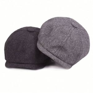 Men's <b>Beret</b> Newsboy Cap Euramerican Gatsby Herringbone Daily Casual Outdoor Accessory Customized Designs Silk Screen Printing - Product Image 3