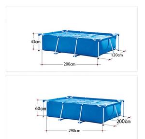 <span class=keywords><strong>Piscine</strong></span> <span class=keywords><strong>hors</strong></span> <span class=keywords><strong>sol</strong></span> <span class=keywords><strong>rectangulaire</strong></span> extérieure à cadre en acier métallique de taille familiale pour <span class=keywords><strong>piscine</strong></span> structurelle pour enfants - Product Image 4
