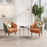 Fauteuil individuel décontracté pour la maison, design nordique minimaliste Wabi-Sabi, chaise de salon de luxe en métal