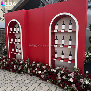 LEDA Nouvelle Arrivée Arche de Mariage en Acrylique Rouge Style Simple, Ensemble de Présentoirs en PVC pour Événements et Fêtes de Mariage - Product Image 3