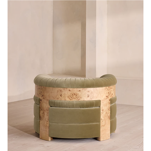 Tapicería meticulosamente hecha a mano Burl Design Hotel interior hecho a mano descansado sillón de sala de estar - Product Image 4