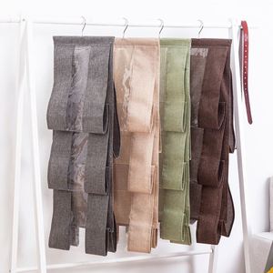 Bedroom <b>Wardrobe</b> <b>Storage</b> Organizer Closet Hanging Roll 5-Tier Cotton Linen Clothing <b>Storage</b> System - Product Image 4