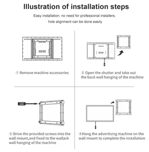 ใหม่32นิ้วติดผนังเครื่องโฆษณาในร่มร้านอาหารแผงเมนูอิเล็กทรอนิกส์แอลซีดีแสดงผลดิจิตอลวัสดุโลหะ - Product Image 6