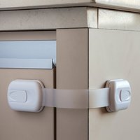 JIKE Blanc ODM Usine Directe Bande Adhésive Forte 3M Sécurité Bébé et Animaux Domestiques Verrou Réglable Anti-Enfant pour Armoires Portes Tiroirs