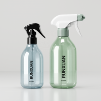 Flacon pulvérisateur de liquide pour lavage de vaisselle personnalisé de 500ml avec déclencheur en plastique PET 300ml Contenants de solutions de nettoyage transparents Flacon pulvérisateur