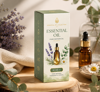 Cartons pliables personnalisés écologiques et recyclables avec fermeture à languette, finition brillante/mate pour la vente au détail de flacons d'huiles essentielles et cosmétiques
