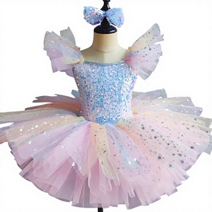 Robes de <span class=keywords><strong>danse</strong></span> classiques en coton et élasthanne pour bébés filles, tutu de ballet pour enfants - Product Image 2