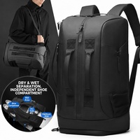 Sac à dos de voyage pour ordinateur portable 15,6 pouces, imperméable, grande capacité, compartiment à chaussures indépendant, style business