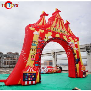 Arche de <span class=keywords><strong>cirque</strong></span> gonflable, entrée de carnaval, équipement d'amusement extérieur, tissu Oxford 10x5m, 10 personnes - Product Image 3