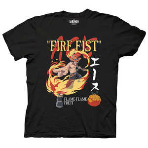 T-Shirt One Piece Fire Fist Ace per Adulti, Stampa Serigrafica a Colori Limitati, Vestibilità Regolare, in Jersey di Cotone, Manica Corta, Casual, Collo Tondo - Product Image 1