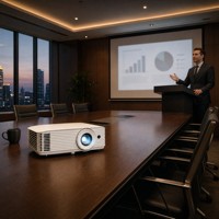 Projecteur DLP N500 pour Église, Hôtel, Bureau, Salle de Classe, Salle de Réunion, 1080P Full HD, 4500 Lumens