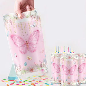 Wholesale Butterfly <strong>Party</strong> <strong>Decorations</strong> Girls <strong>18th</strong> <strong>Birthday</strong> Supplies Gift Bags Candy Boxes Disposable Tableware Set - Product Image 3