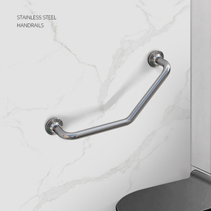 Pasamanos de Acero Inoxidable, Tamaño Personalizable, Barras de Apoyo para Baño para Personas Mayores, Uso sin Barreras en el Inodoro - Product Image 2