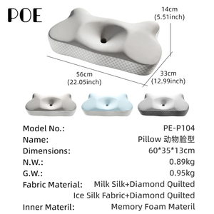 Almohada Cervical Ortopédica <span class=keywords><strong>de</strong></span> Espuma Viscoelástica, Transpirable, Ergonómica, Terapéutica, con Forma <span class=keywords><strong>de</strong></span> Mariposa, para el Insomnio, en Oferta - Product Image 5