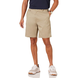 Shorts de golf décontractés en tissu Oxford uni de haute qualité avec logo personnalisé, couleur unie, sensation de fraîcheur estivale, respirant, séchage rapide, bleu marine pour hommes - Product Image 2