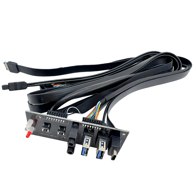 Computer USB Front Panel Mounted Cable USB 3.0 USB 3.1 Motherboard Connection PCB Board Audio Extension Wire