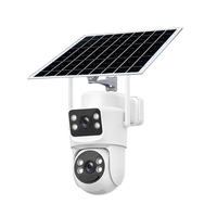 6MP Outdoor CCTV Network Camera Dual Lens CMOS Sensor 2.4G 5G WiFi6 Wireless Solar Powered PTZ Security Camera Outdoor CCTV
