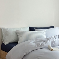 Ensemble de literie en coton pur, housse de couette et draps de couleur unie pour la maison et l'hôtel