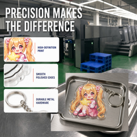 Porte-clés en acrylique anime mignon, découpé sur mesure, en acrylique transparent de qualité supérieure, avec fermoir à déclenchement, à partir d'une pièce, vente en gros personnalisée OEM
