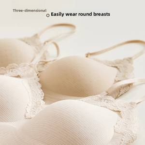 Jing Sanchun 2025, sujetador push-up de una pieza con espalda hermosa para <span class=keywords><strong>mujer</strong></span>, <span class=keywords><strong>ropa</strong></span> <span class=keywords><strong>interior</strong></span> fina con correa para el hombro, <span class=keywords><strong>ropa</strong></span> <span class=keywords><strong>interior</strong></span> sin rastro, pecho pequeño, nuevo lanzamiento - Product Image 2