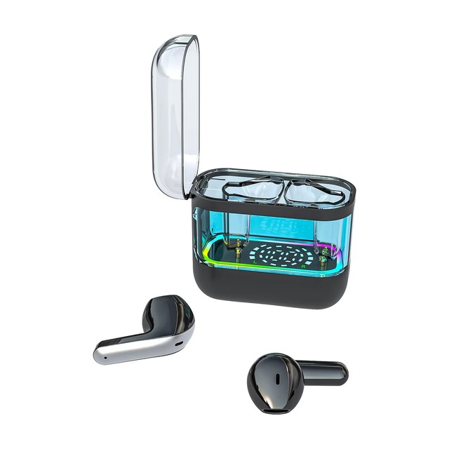 Sunrise DX-29 TWS Earbuds Wireless for 5.5 ENC Noise Cancellation Semi-In-Ear RGB Gaming Lights LED IPX4 Waterproof Hi-Fi