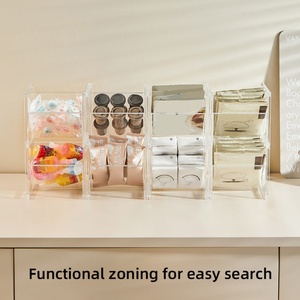 Stackable Slanted Tea Bag <b>Storage</b> <b>Box</b> Household Desktop Small Item <b>Storage</b> <b>Box</b> Plastic Transparent Display Rack Dust-proof <b>Box</b> - Product Image 3