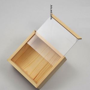 Wholesale Unfinished Ramadan Wooden Gift Box , Wood Box with Glass Lid