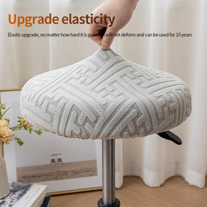 Funda elástica redonda para silla de 30-48cm, antideslizante, resistente al desgaste, a prueba de polvo, protector de muebles de poliéster para asiento giratorio de taburete - Product Image 1