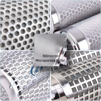 Lembaran Logam Berlubang OEM Kustom, Filter Mesh Berlubang Mikron, Tabung Filter Stainless Steel, Mesin Lem Panas