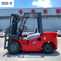 Forklift Diesel Industri 3000kg 3 Ton Tipe Duduk dengan Sistem Penyeimbang (Counterbalance) dan Penggerak Internal Combustion (IC)  Ketinggian Angkat 3000mm Forklift Profesional