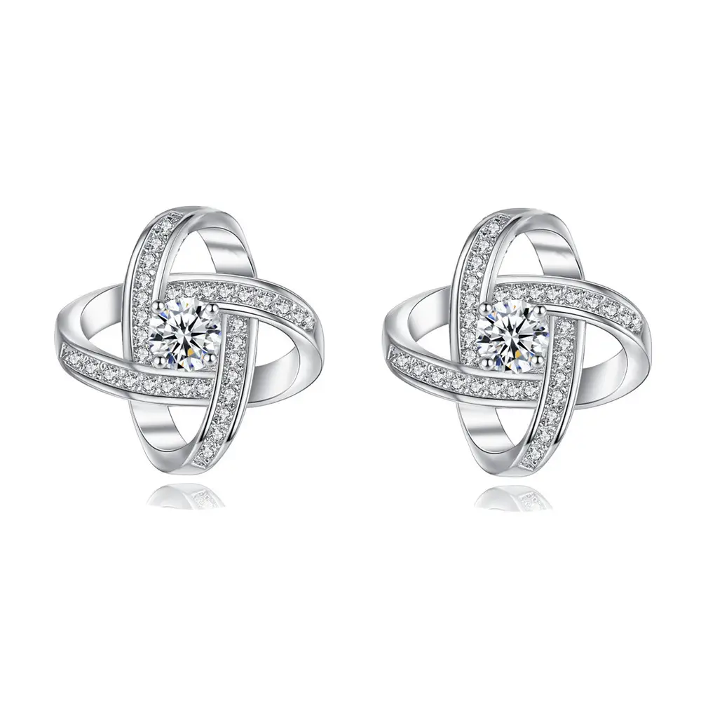 Boucles d'oreilles fantaisie pour femmes, bijoux de fête, pour la saint-valentin, en cristal, en zircon, cubique, grande pierre