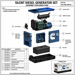 Pièces de générateur diesel Isuzu, générateur diesel silencieux refroidi par eau 15KW 20kW 24kw monophasé/triphasé, alimentation de secours domestique - Product Image 2